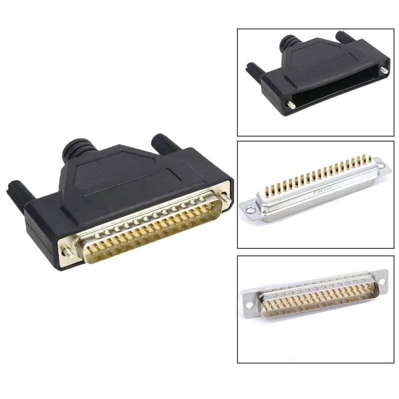 Для D-SUB DB37 Pin серийный Мужской Женский Разъем 37 Pin 2 Eow винил Пластик крышка Корпус адаптером крышки