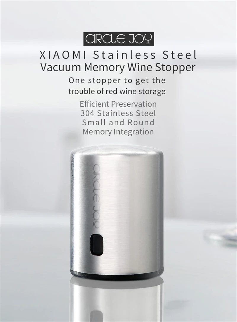 Xiaomi Mijia Circle Joy автоматическая открывалка для бутылок красного вина 4в1 круглая пробка для вина из нержавеющей стали Электрический штопор Fast Decante