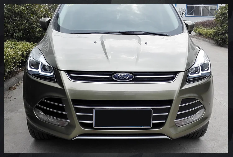 AKD автомобильный Стайлинг Головной фонарь для Ford Kuga фары- Escape светодиодный DRL D2H Hid Angel Eye сигнал Би ксеноновый луч