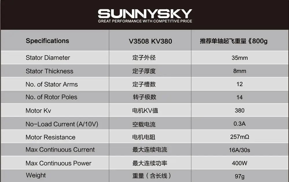 1 шт. SUNNYSKY V3508 380kv 580kv 700kv бесщеточный двигатель для RC мультикоптера(новое видение
