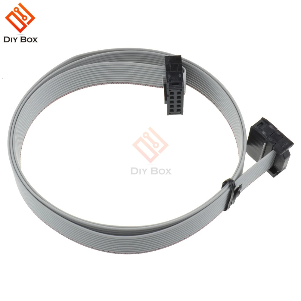 10pcs Cable Ribbon 70CM 10 Pin USB ASP ISP JTAG AVR wire 10P IDC Flat DATA 2.54mm Connector | Электроника