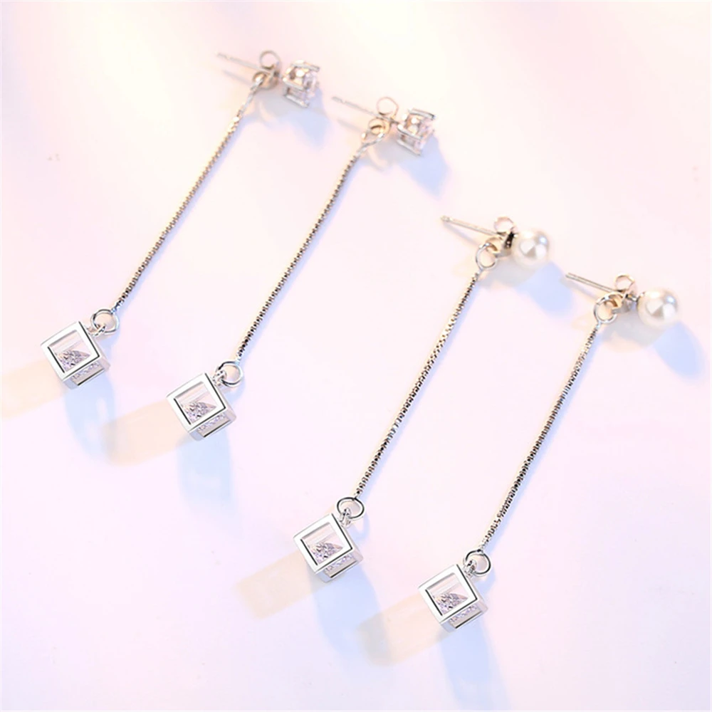 Женские серьги подвески из серебра 925 пробы|earrings long|earrings luxurydrop earrings |