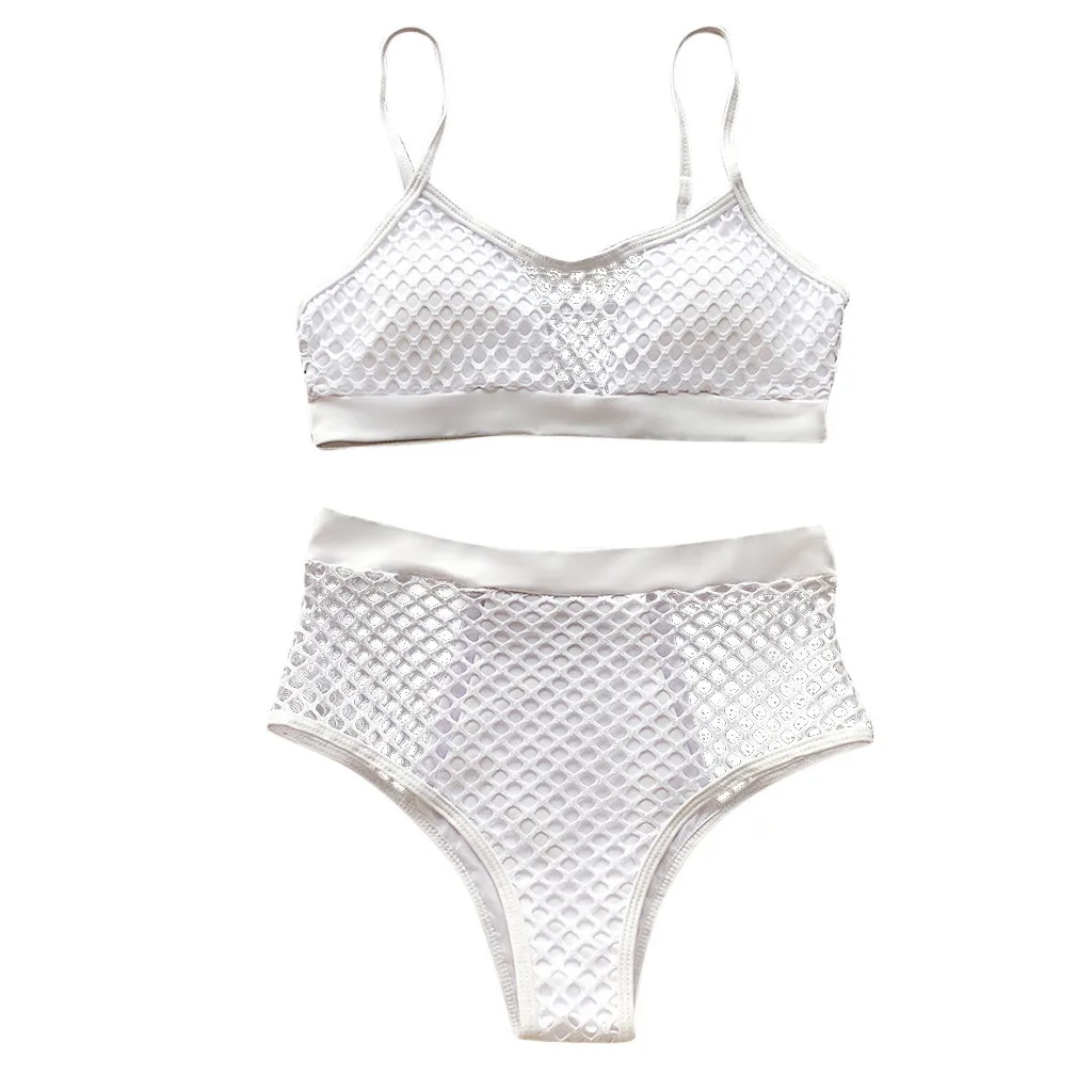 Женские купальники бикини 2019 сексуальные женские сетчатые с вырезами пуш-ап