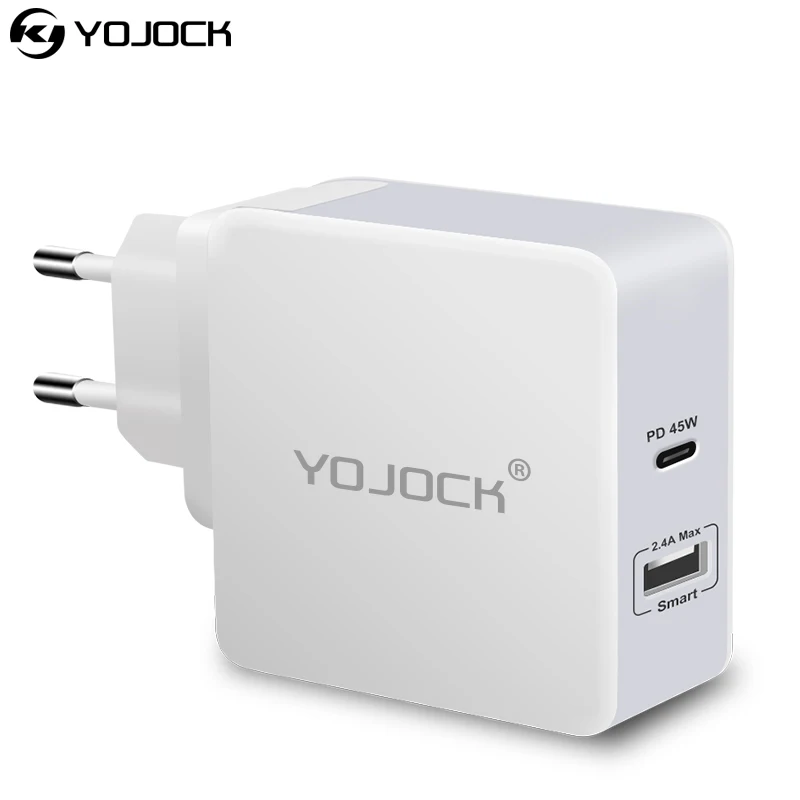 YOJOCK 57 Вт с разъемом USB Type C PD зарядное устройство Портативный Power Delivery Быстрая