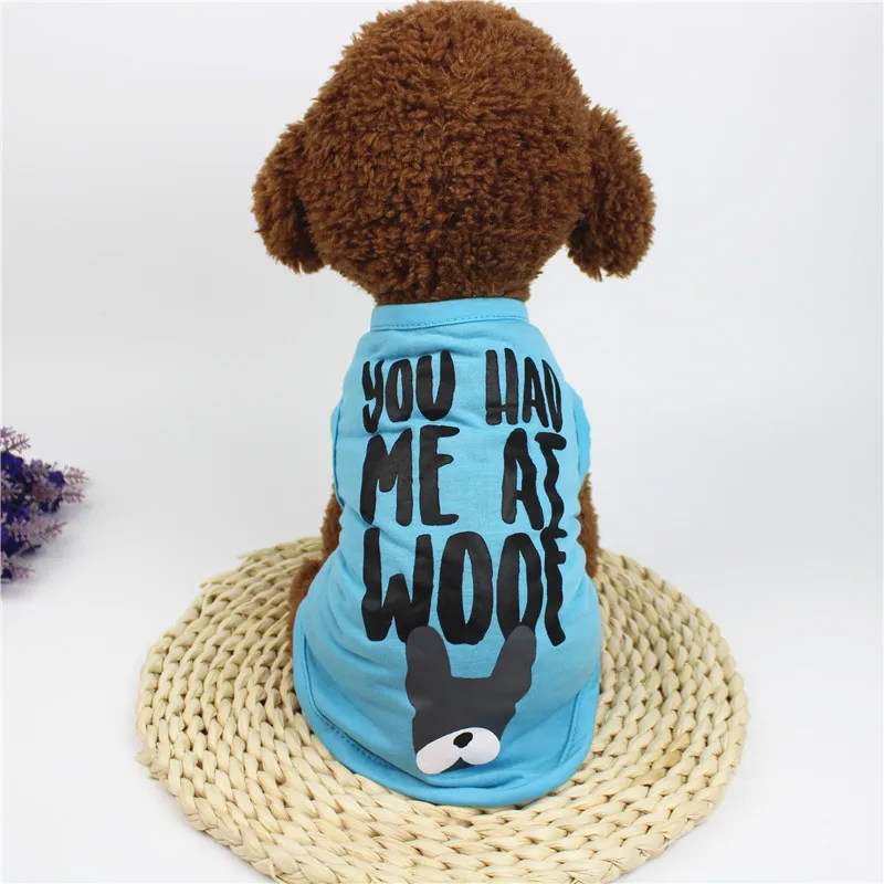 Зоотоваров Одежда с принтом в виде собак 2018 сезон весна-лето Новые Pet жилет легкая