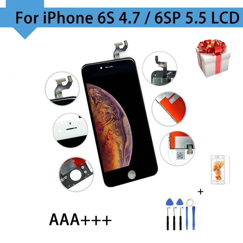 Проверенный 3D сенсорный экран для iPhone 6S Plus ЖК-дисплей качество AAA дигитайзер в