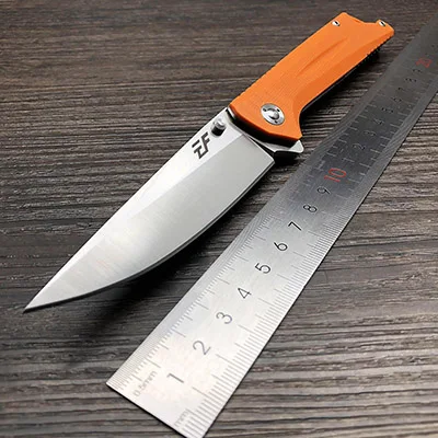 Оранжевый ZZSQ EF35 EDC инструмент карманный тактический складной нож D2 лезвие шарикоподшипник+ G10 Ручка Открытый Охота Кемпинг фрукты нож - Цвет: Оранжевый