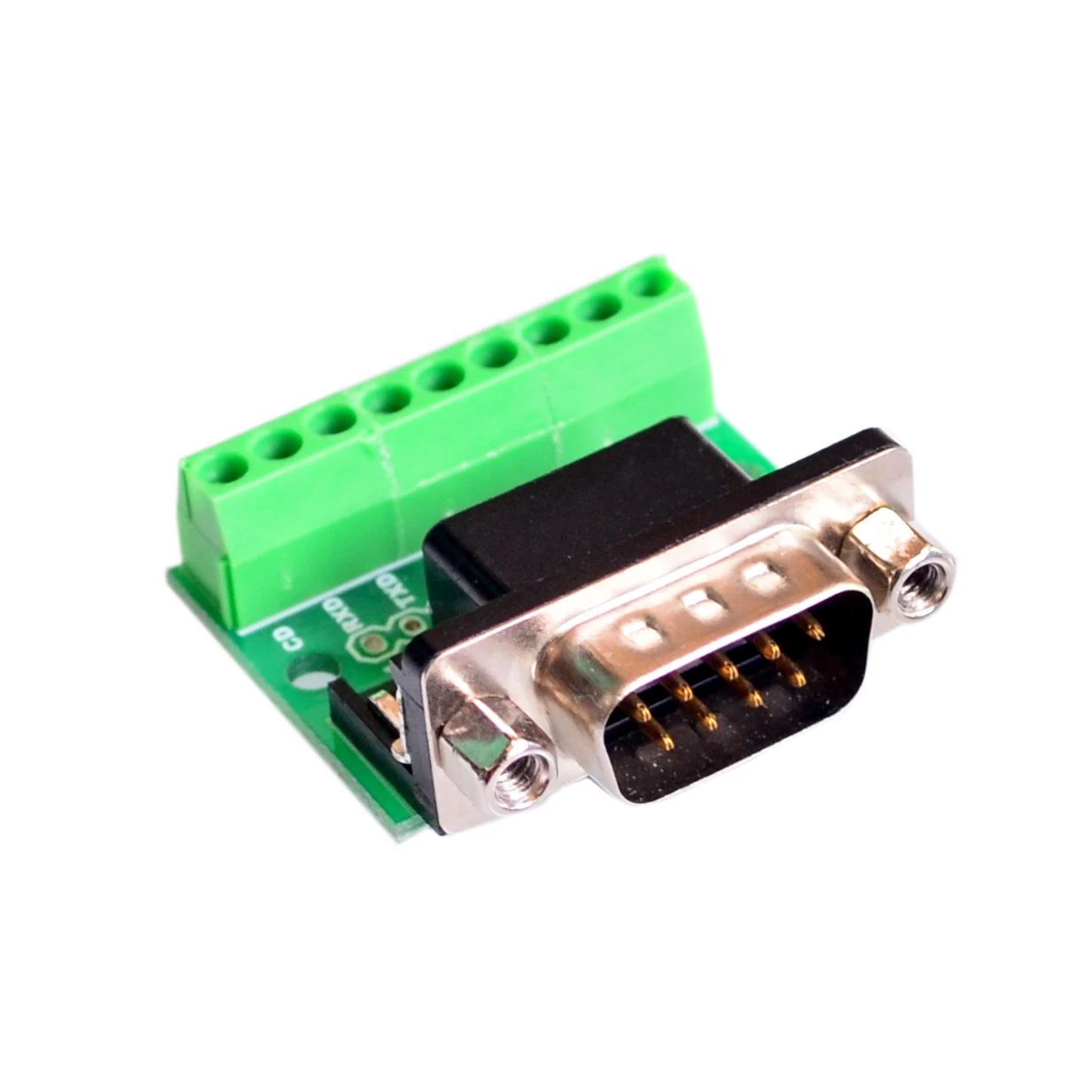 DB9 RS232 последовательный к терминалу Мужской адаптер разъем Breakout Board черный +