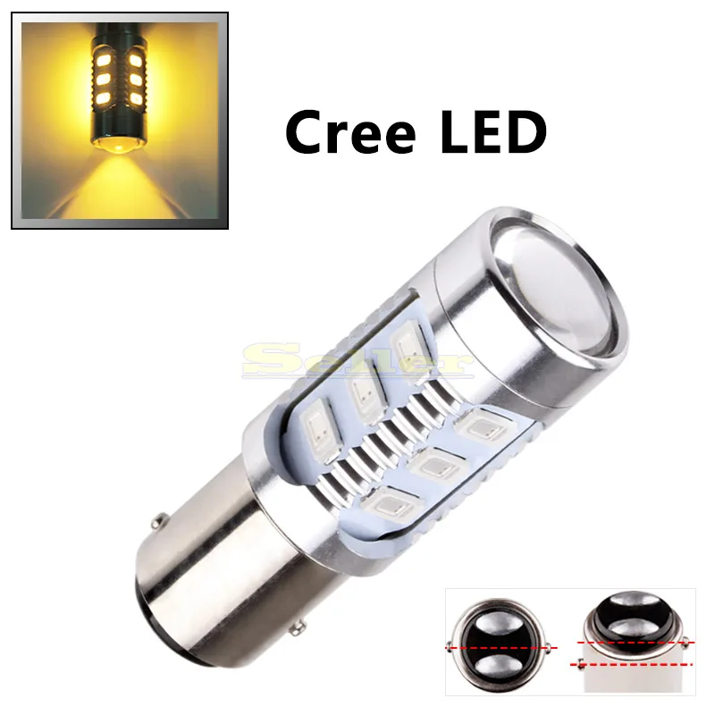 2 шт. 1157 12 5630 SMD BAY15D Светодиодные чипы лампа высокой мощности 21/5 Вт светодиодные
