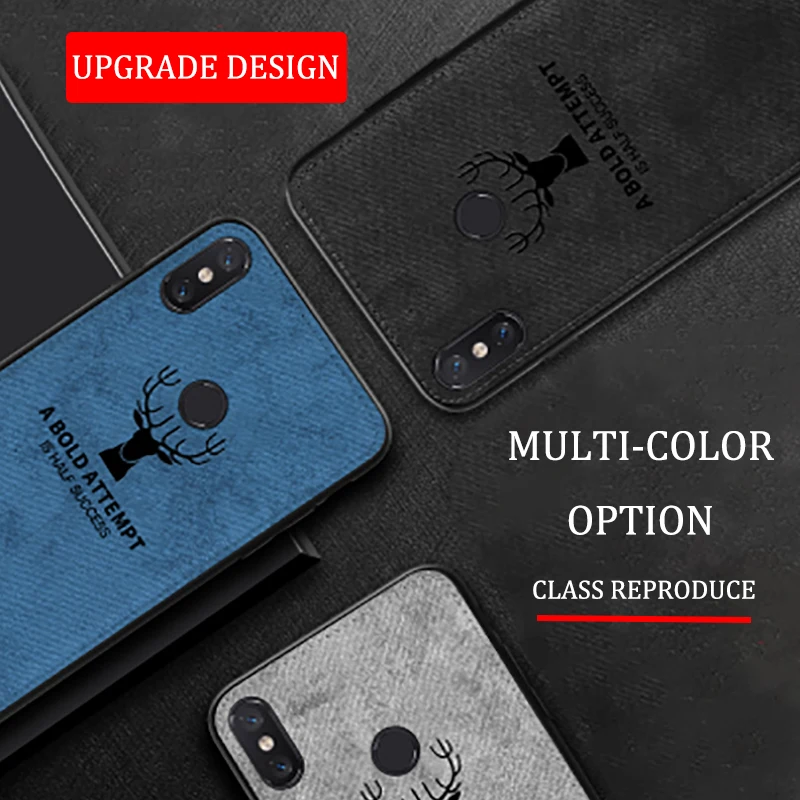 Чехол для xiaomi redmi 6a ksiomi 6 note pro xiomi xiami xaomi antler тканевые Чехлы задняя крышка мягкая