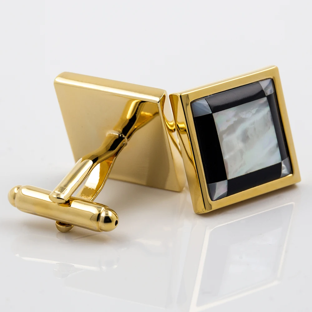 Бренд KFLK высококачественные мужские рубашки с золотым корпусом запонки манжеты