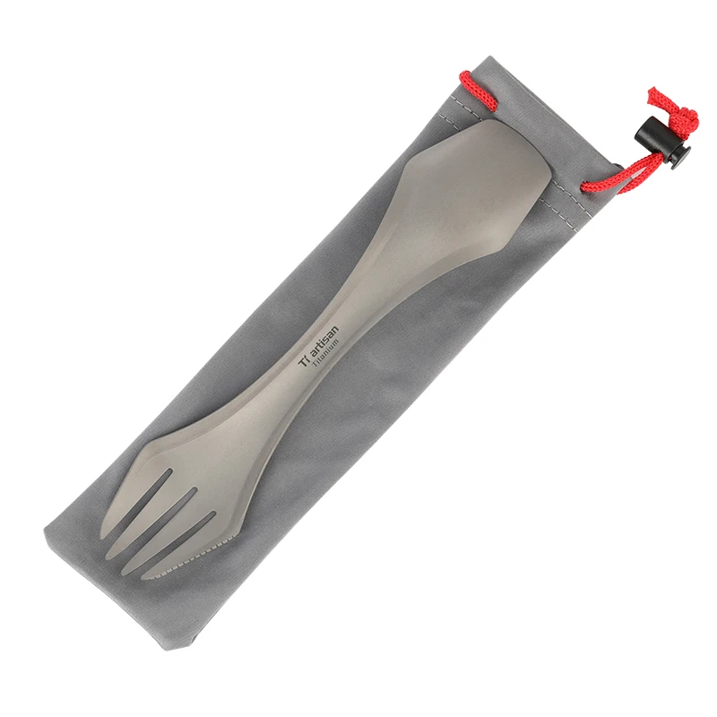 Tiartisan чистый титан легкий Открытый Ложка Вилка Нож Кемпинг столовые приборы