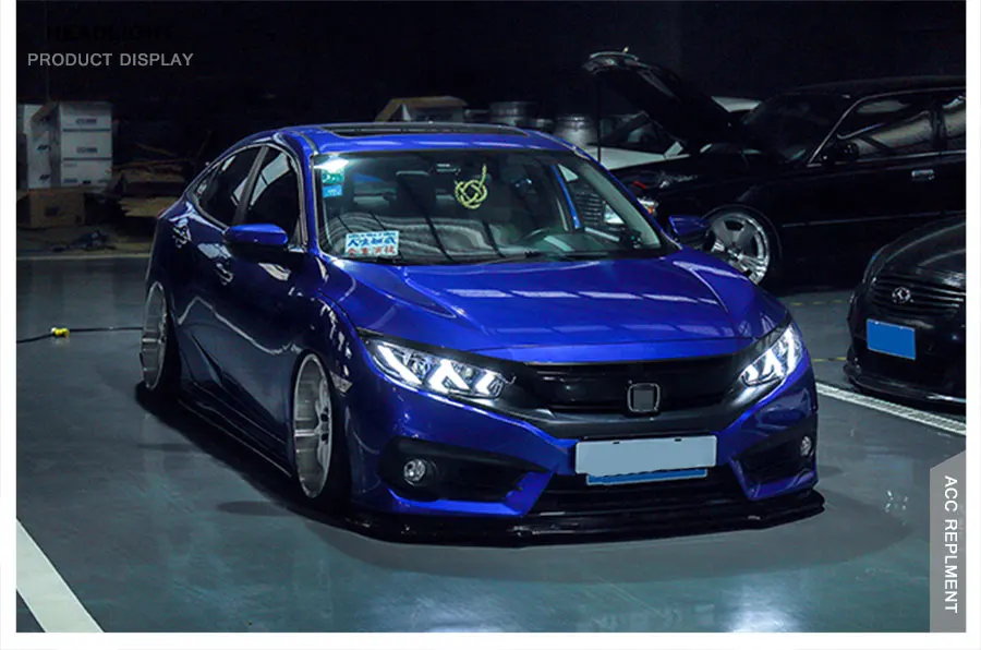 2 шт. светодиодный фары для Honda Civic- светодиодный Автомобильные фары ангельские глазки все светодиодный комплект протовотуманная подсветка Габаритные огни