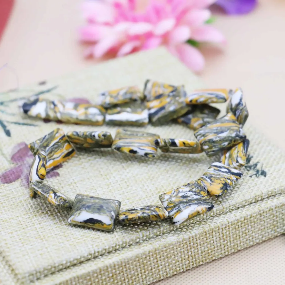 13*18 горячая Распродажа цветок желтый индейка камень свободные бусы