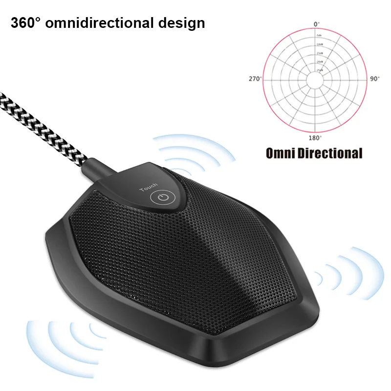 USB Настольный конференц-микрофон бесшумный стерео всенаправленный микрофон