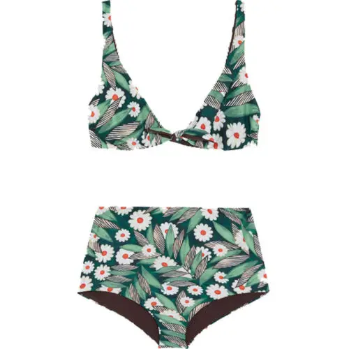 

2018 Sexy Women Floral Bandage Bikini Set Swimsuits Ladies Plants Printing Swimsuit Bathing Suit Swimwear