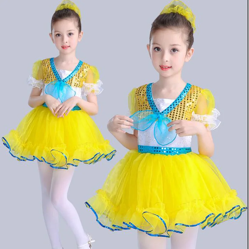 Современные расшитые блестками платья для джазовых танцев девочек одежда