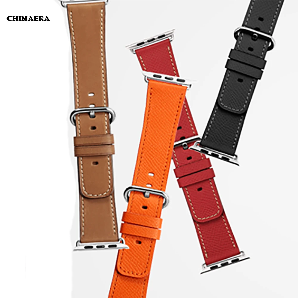CHIMAERA для Apple ремешок часов кожаный черный/оранжевый/красный наручных iWatch Watch 38