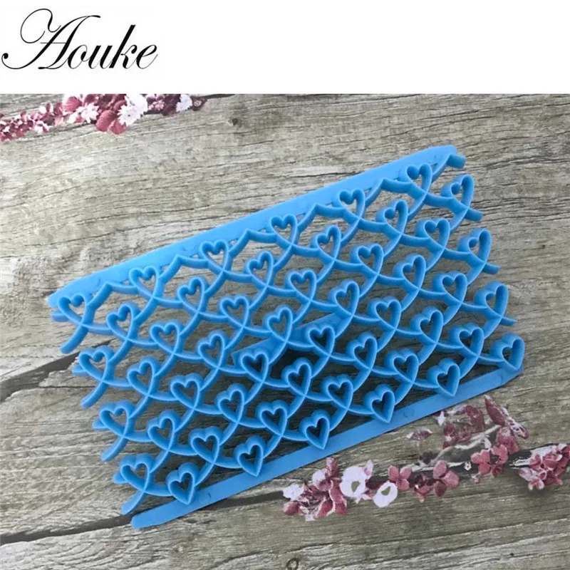 Пластиковая форма для тиснения цветов резак печенья напечатанное кружевное