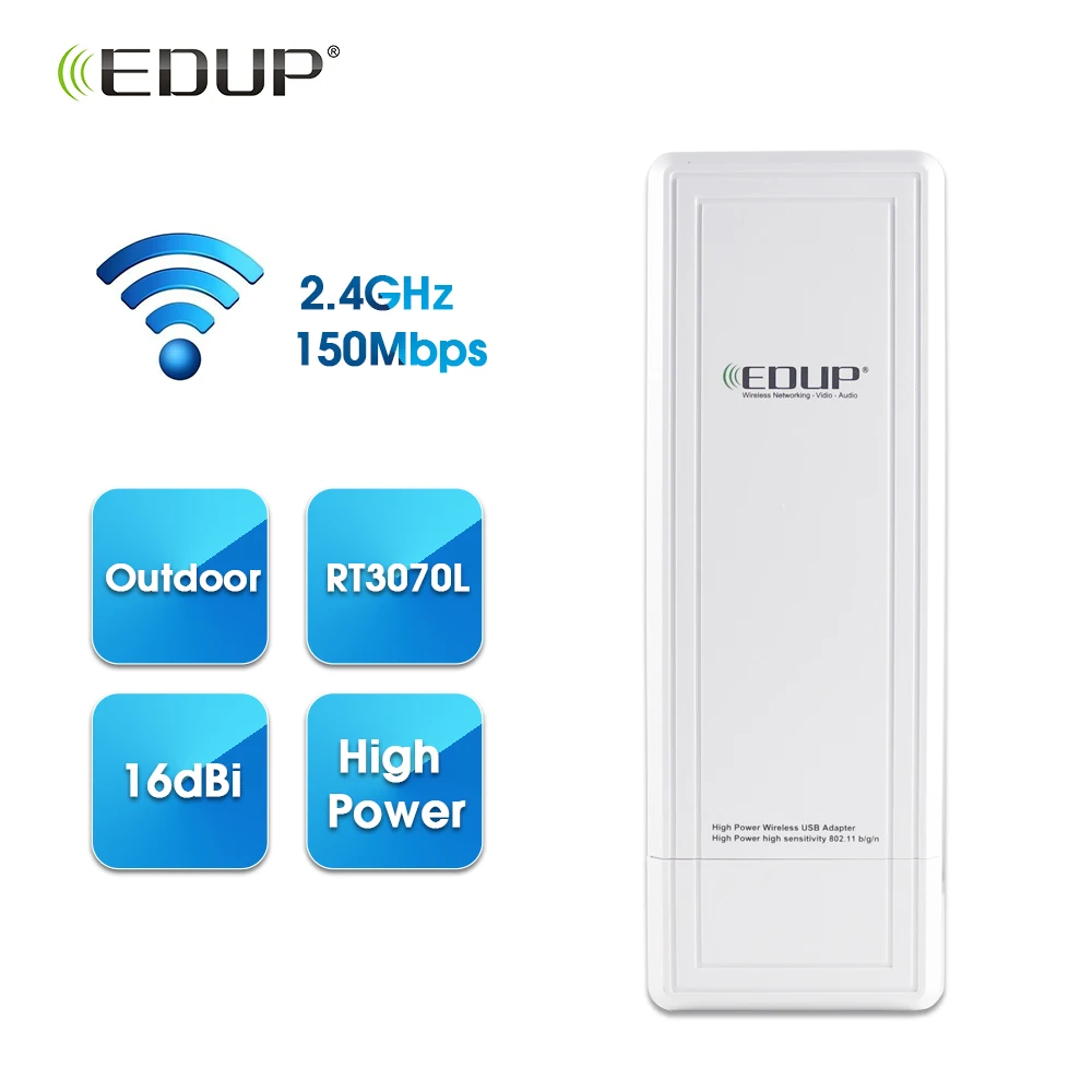 EDUP 150 ГГц 2 4 Мбит/с дальний Wi Fi приемник высокой мощности USB беспроводной WiFi