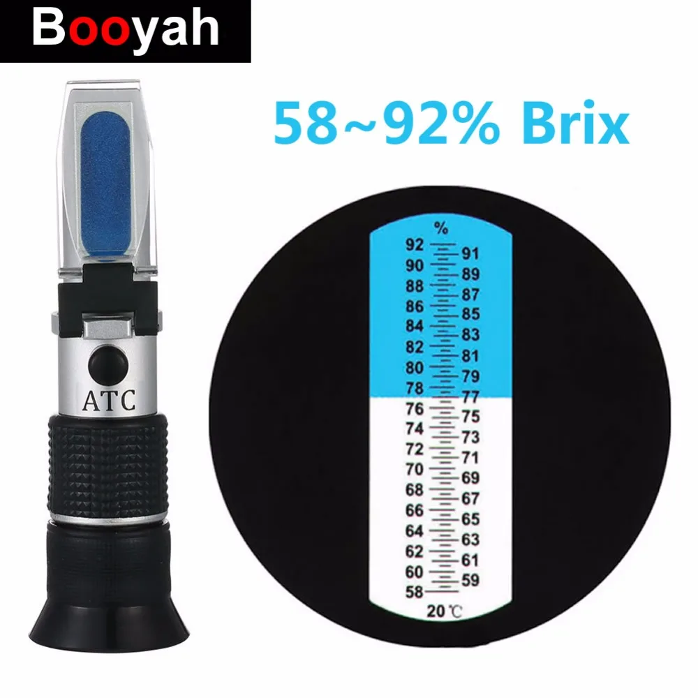 58 90% рефрактометр Brix тестер ATC Фруктовый Сахар измеритель Ручной оптический тест