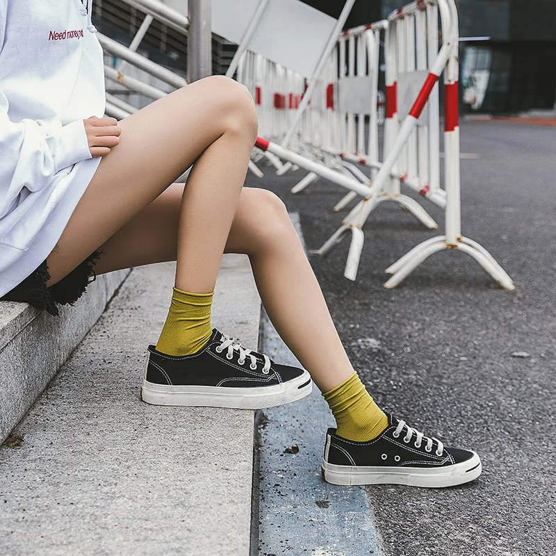 Носки женские длинные нейлоновые карамельных цветов модные мягкие тонкие 1 пара