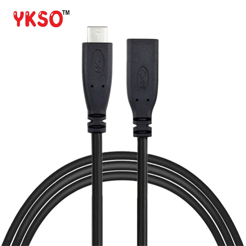 YKSO USB C кабель 3 1 Тип мужчин и женщин Расширение зарядный синхронизации данных