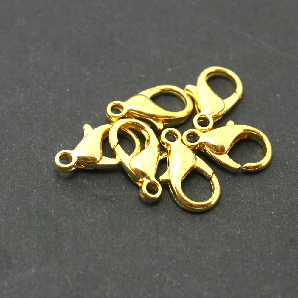 10Pcs/lot Gold Color Zinc Alloy Lobster Claw Clasps for Jewelry Necklaces Bracelet Making Nickel Free (8x14mm) | Украшения и