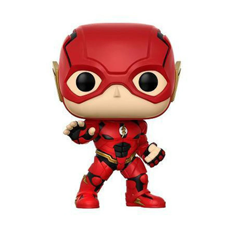 Flashman with box Funko Pop DC Super Hero фигурка Лига Справедливости Бэтмен флэш чудо-женщина киборг Супермен Аквамен игрушки с коробкой " 10 см - Цвет: Flashman with box