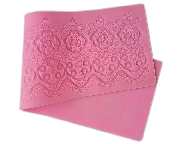 Силиконовая кружевная форма большого размера украшение для торта из помадки 3D