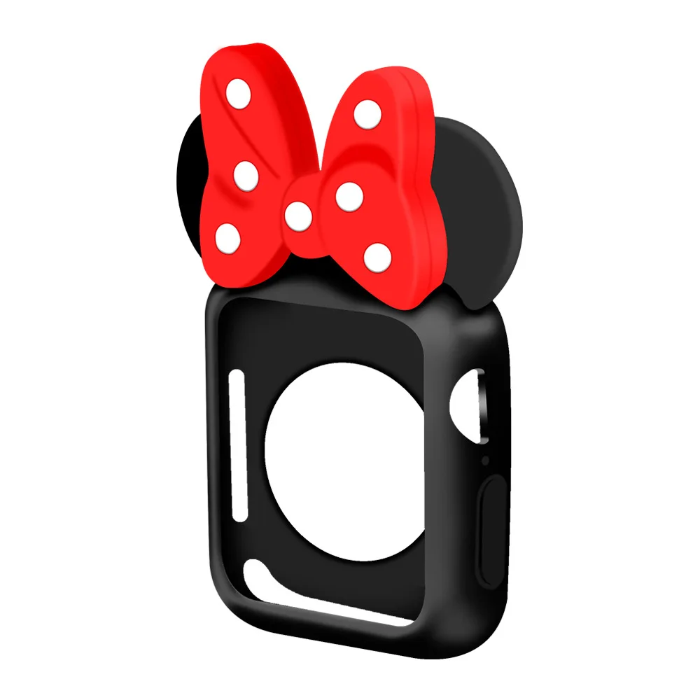 Silicone Cover Case For Apple 5 4 3 2 1 Series 5 4 3 2 Watch Band 42 38mm for iWatch  Women Men Soft TPU Frame Protective Shell