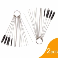 2pcs motorcycle car carburetor carb jet dirt remove 10 cleaning needles 5 brushes tool kits fit spray gun airbrush cleaning