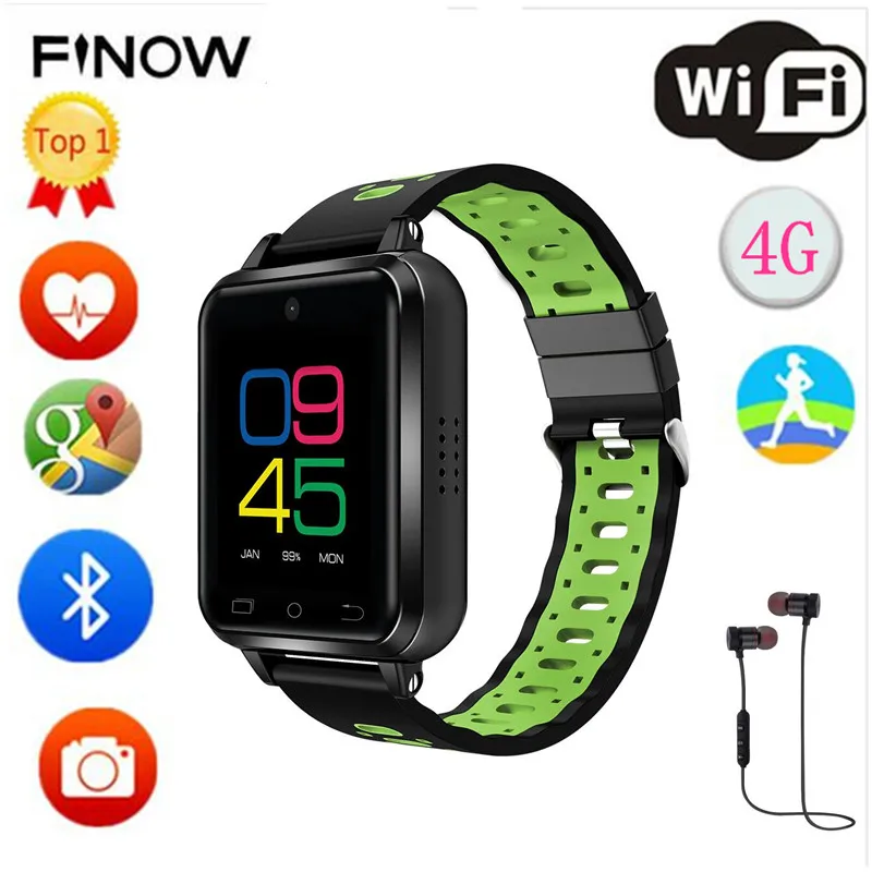 FINOW Q1 PRO 4G Smartwatch телефон 1 54 дюймов Android 6 0 Смарт часы gps Bluetooth MTK6737 четырехъядерный 3
