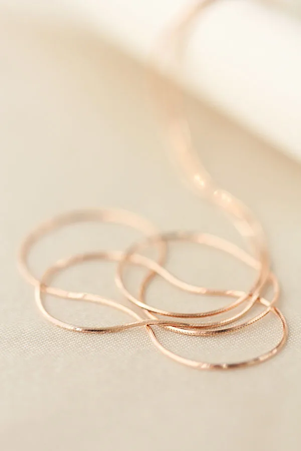 Мода 18 дюймов Мужская Женская цепочка в виде змеи ожерелье цвета розового золота