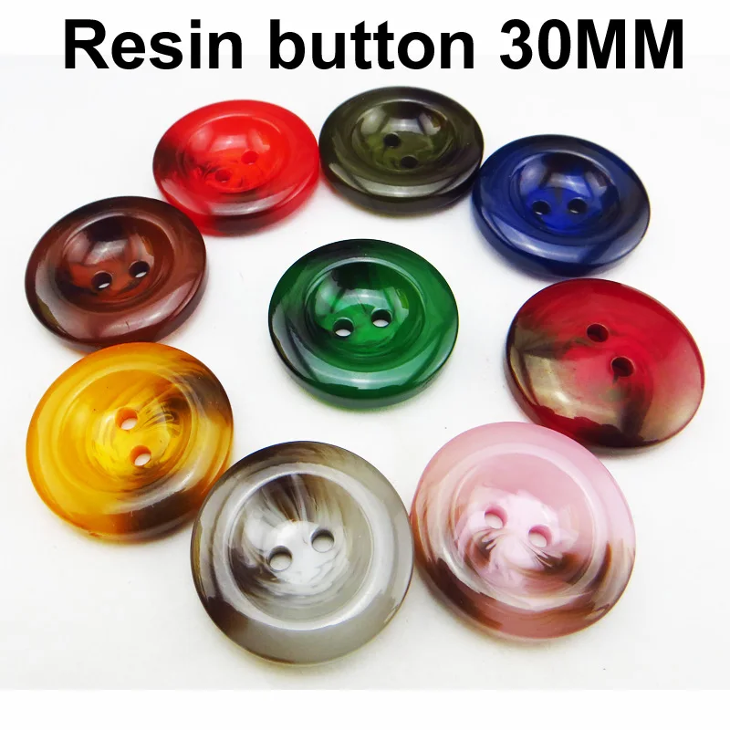 

10PCS 30MM CARMENT COAT BUTTON decoration Dyed RESIN buttons Garment boots sewing clothes accessories R-327