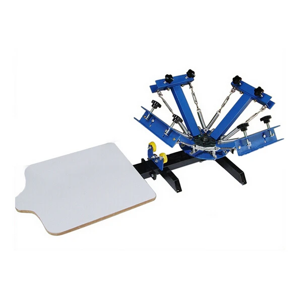 Бесплатная доставка 4 цвета 1 станция машина для шелкографии принтер футболок