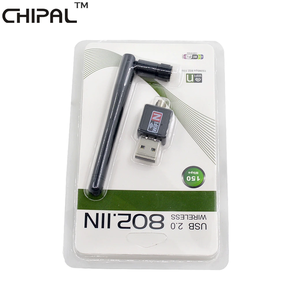 CHIPAL оригинальная упаковка 150 м мини USB WiFi адаптер донгл антенна беспроводная сеть