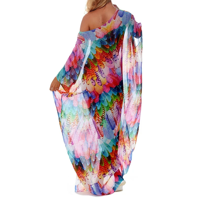 

Женская Пляжная накидка, саронг, пляжные кафтаны с запахом для женщин, пляжная одежда 2022, Пляжная шифоновая накидка на бикини, Пляжная туник...