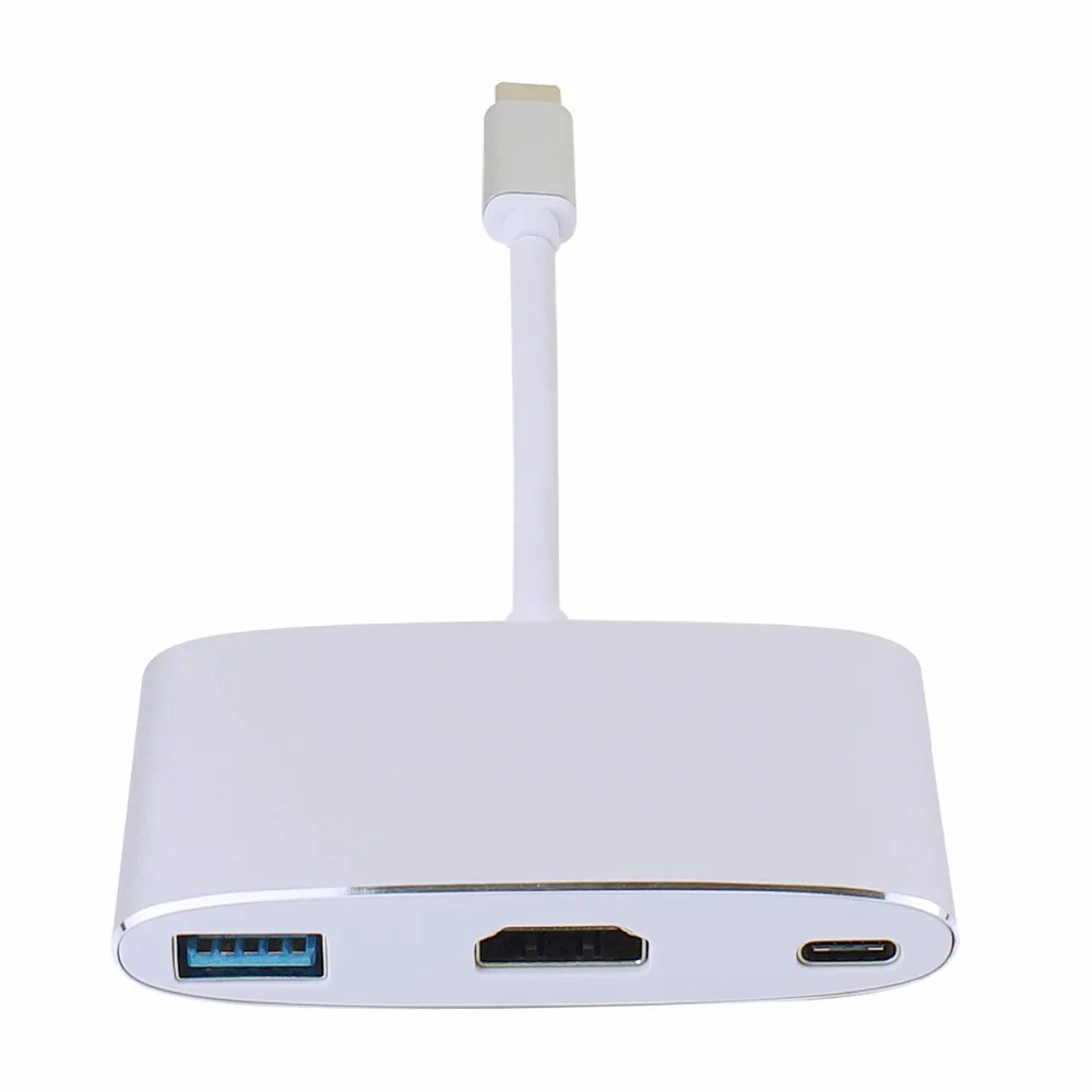 JZYuan USB C 3,1 к HDMI 4 к цифровой AV многопортовый адаптер USB 3,0 Тип C PD концентратор адаптер конвертер для Macbook хромированная книга