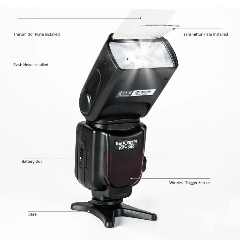 Новая KF-560 камера Speedlite Фонарик поддерживает ручное управление несколько режимов