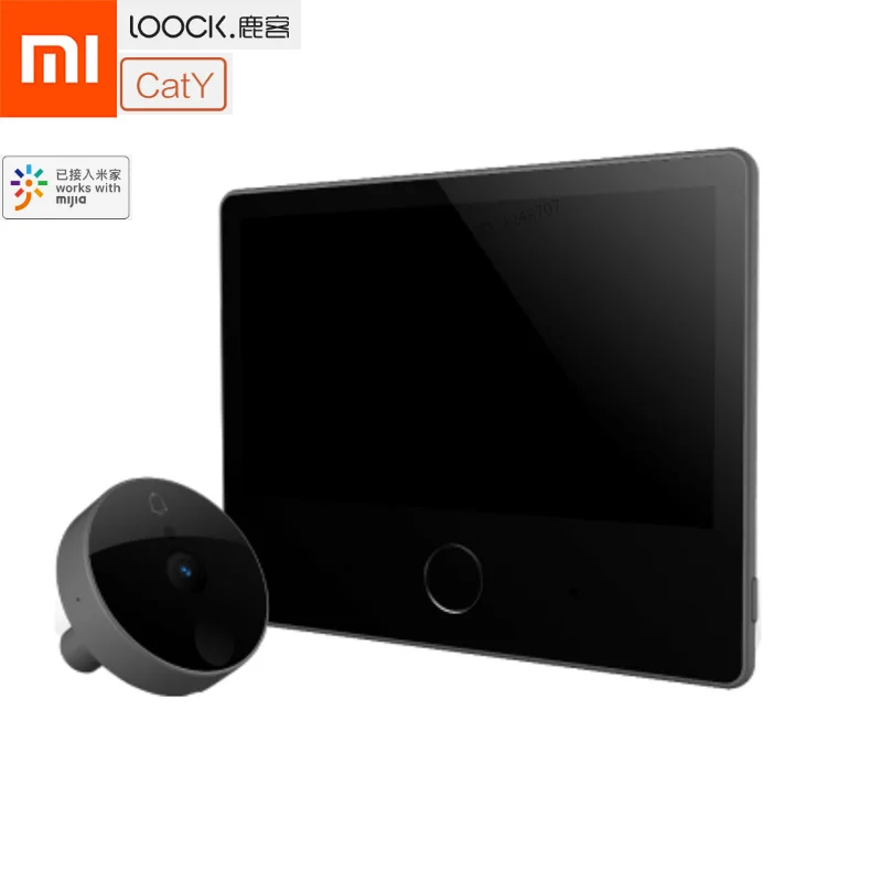 Xiaomi Luke умный дверной видео дверной звонок кошачий глаз молодежное издание CatY серый Mijia приложение управление аккумуляторная ips дисплей широкий угол