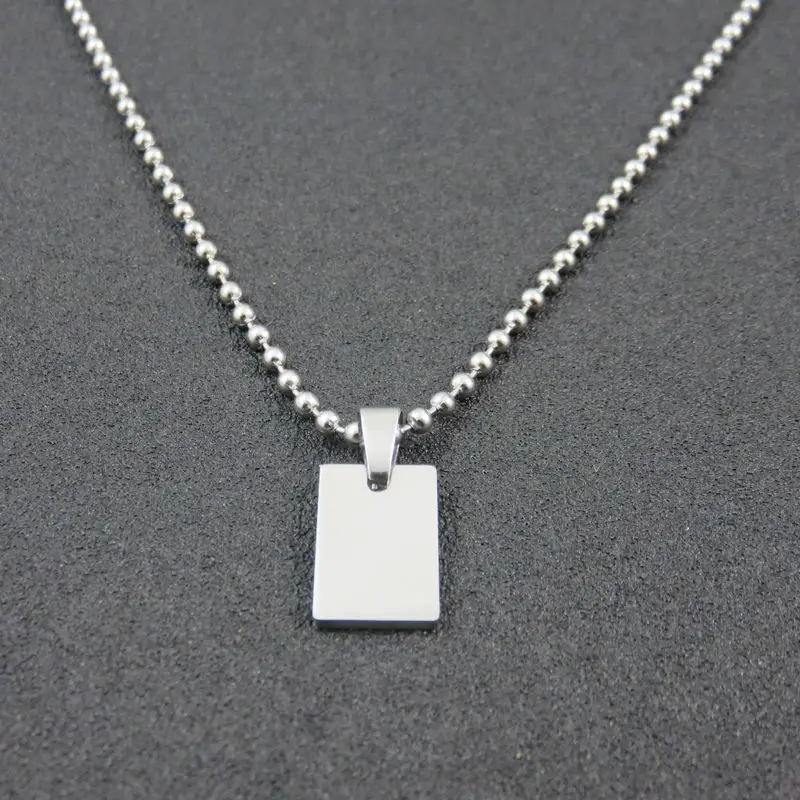 High Polished Stainless Steel Dogtags Necklace Pendant Fashion Jewelry Findings | Pendants