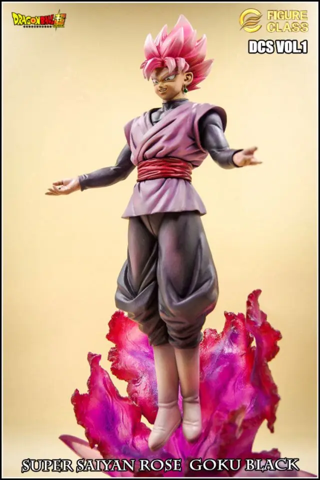 Модель вентиляторов продано Dragon Ball Z 38 см Супер saiyan Роза Гоку черная статуя gk содержит светодиодный светильник фигурка игрушка для коллекции