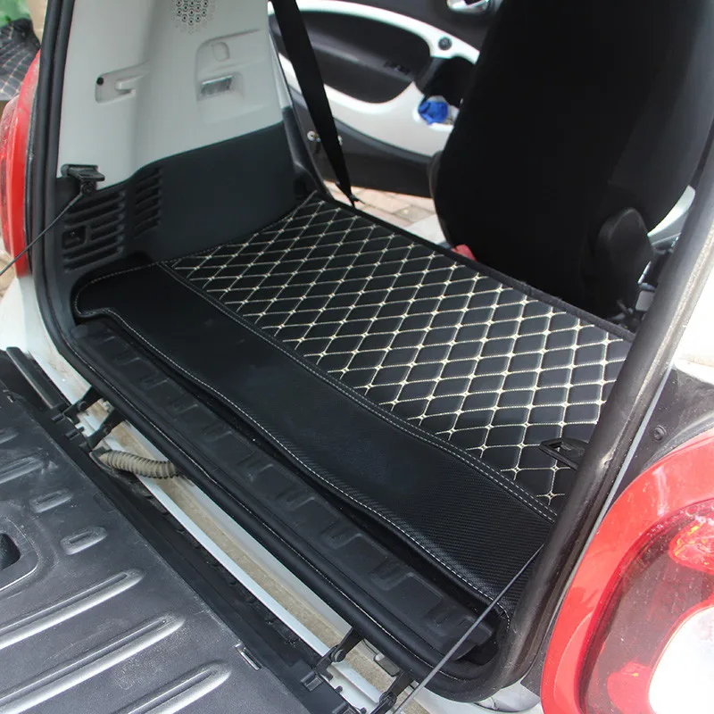 Кожаный автомобильный коврик для груза заднего багажника Smart fortwo 2009 2010 2011 2012 2013 2014