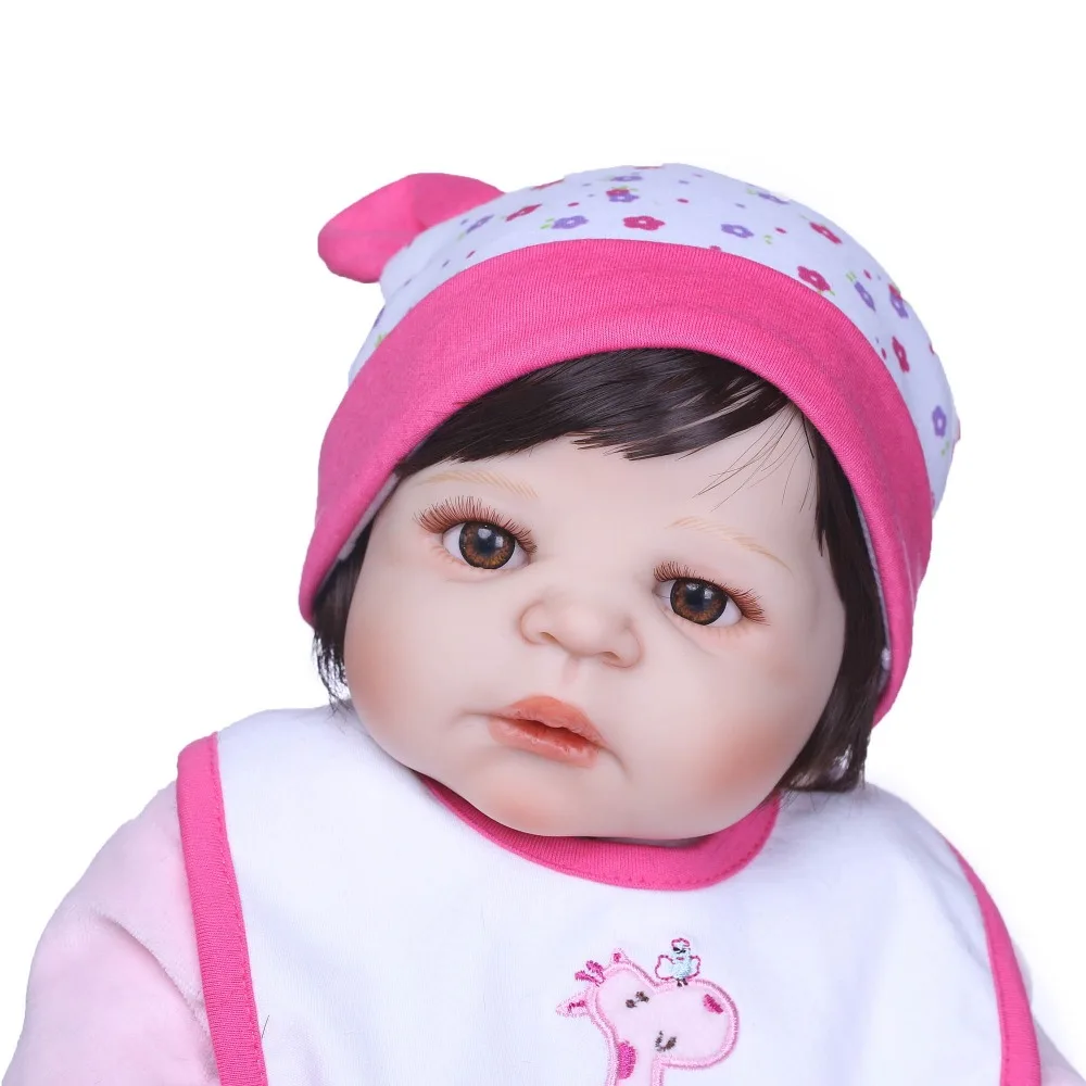 NPK 56 см реалистичные силиконовые куклы Reborn Baby Menina Alive для новорожденных полностью