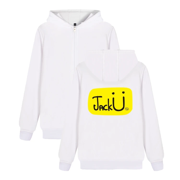 Толстовка с капюшоном на молнии LUCKYFRIDAYF толстовка длинным рукавом и логотипом Jack U