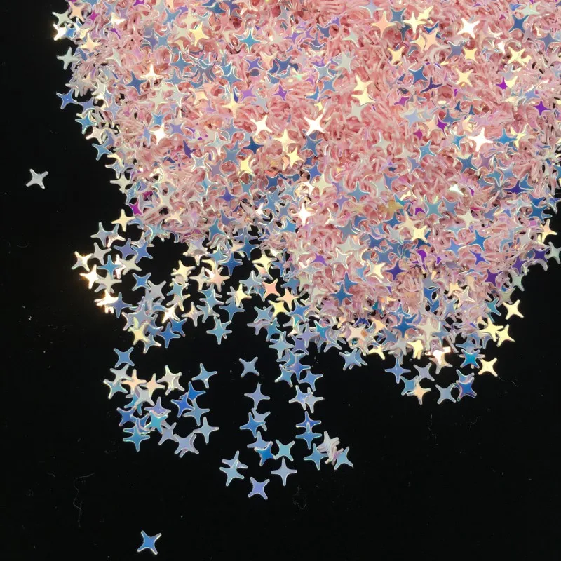 4 мм 9000 шт./пакет Star ультратонкий Sequins Nail Art Блеск Мини блестками Экологичные блестка из ПЭТ декоративный Маникюр Материал