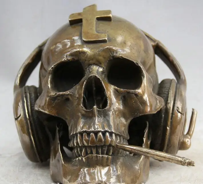 Бесплатная доставка 10 дюймов художественная бронзовая скульптура сигарета с