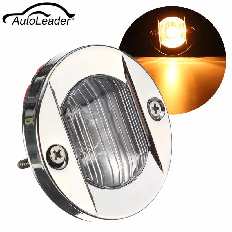 Autoleader 12V светодиодная круглая морская лодка транца из нержавеющей стали для