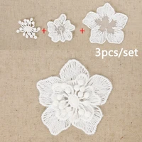 hot diy lace embroidery plum 100 cotton aesthetic flower white 3psc to a full accessorials 60 piece lot